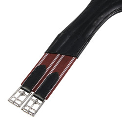 Gurt mit Bauchlatz für Hindernisreiten aus Leder Desiree Equestro Schwarz Gurt mit Bauchlatz für Hindernisreiten aus Leder Desiree Equestro Schwarz