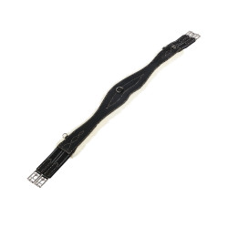 Ledergurt für Hindernisse mit synthetischem Schaffell Alizee Equestro Schwarz