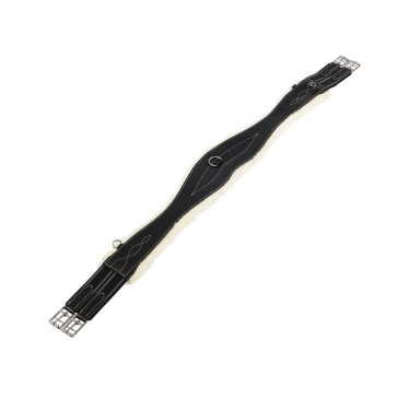 Ledergurt für Hindernisse mit synthetischem Schaffell Alizee Equestro Schwarz