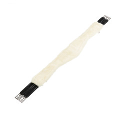 Ledergurt für Hindernisse mit synthetischem Schaffell Alizee Equestro Schwarz