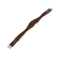 Ledergurt für Hindernisse mit synthetischem Schaffell Alizee Equestro Schwarz