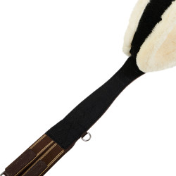 Ledergurt für Hindernisse mit synthetischem Schaffell Alizee Equestro Dunkelbraun Ledergurt für Hindernisse mit synthetischem Schaffell Alizee Equestro Dunkelbraun