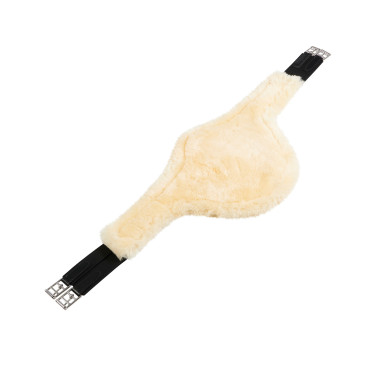 Bauchgurt mit Lammfell für Hindernisreiten Aline Equestro Schwarz