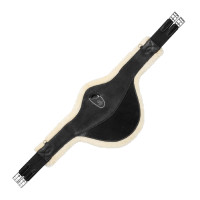 Springgurt mit Bauchlatz aus Leder und abnehmbarem Kunstfell Acavallo Dunkelbraun Springgurt mit Bauchlatz aus Leder und abnehmbarem Kunstfell Acavallo Dunkelbraun