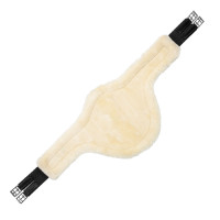 Springgurt mit Bauchlatz aus Leder und abnehmbarem Kunstfell Acavallo Dunkelbraun Springgurt mit Bauchlatz aus Leder und abnehmbarem Kunstfell Acavallo Dunkelbraun