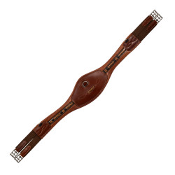 Sangle anatomique obstacle en cuir souple Acavallo Cognac