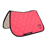 Spring-Satteldecke aus Mesh-Gewebe Black Line Edition Equestro Geißblatt Rosa