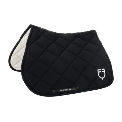 Spring-Sattelpad aus technischem Stoff mit gesticktem Logo Black Line Edition Equestro Marine Marineblau