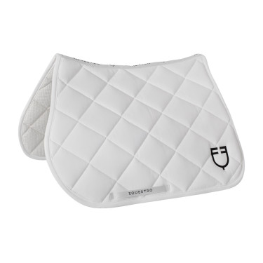 Satteldecke Springen aus technischem Stoff White Line Edition Equestro Weiß Wei&amp;amp;amp;amp;amp;szlig;