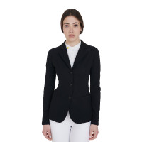 Wettkampfjacke mit 3 Knöpfen Damen Elegance Equestro Schwarz