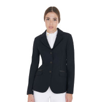 Wettkampfjacke Damen aus technischem Stretchstoff Equestro Schwarz Wettkampfjacke Damen aus technischem Stretchstoff Equestro Schwarz