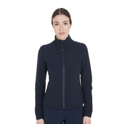 Technische Damenjacke aus perforiertem Stoff Hamar Equestro Marine Marineblau