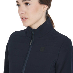 Technische Damenjacke aus perforiertem Stoff Hamar Equestro Marine Marineblau