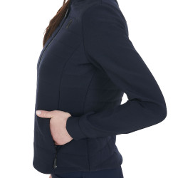Technische Damenjacke aus perforiertem Stoff Hamar Equestro Marine Marineblau