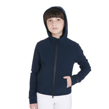Technische Softshell-Jacke Kinder Equestro Marine Marineblau