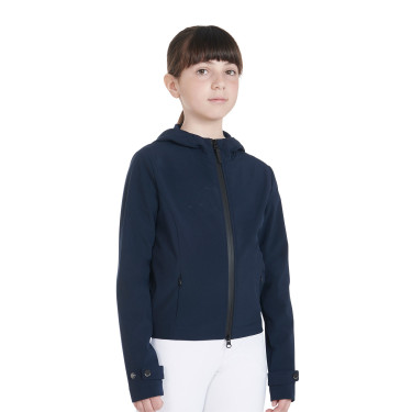 Technische Softshell-Jacke Kinder Equestro Marine Marineblau