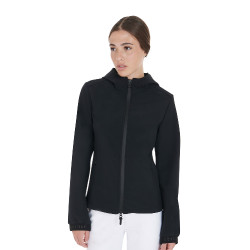 Damen-Softshelljacke mit figurbetontem Schnitt und versteckten Taschen Equestro Schwarz