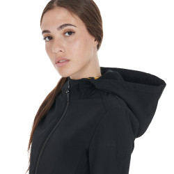 Damen-Softshelljacke mit figurbetontem Schnitt und versteckten Taschen Equestro Schwarz