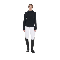 Damen-Softshelljacke mit figurbetontem Schnitt und versteckten Taschen Equestro Schwarz