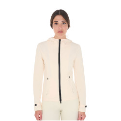Taillierte Softshell-Jacke mit winddichtem Reißverschluss für Damen Equestro Antikweiß Beige