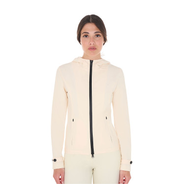 Taillierte Softshell-Jacke mit winddichtem Reißverschluss für Damen Equestro Antikweiß Beige