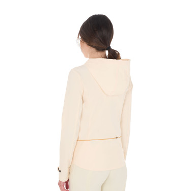 Taillierte Softshell-Jacke mit winddichtem Reißverschluss für Damen Equestro Antikweiß Beige