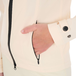 Taillierte Softshell-Jacke mit winddichtem Reißverschluss für Damen Equestro Antikweiß Beige