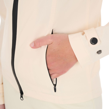 Taillierte Softshell-Jacke mit winddichtem Reißverschluss für Damen Equestro Antikweiß Beige