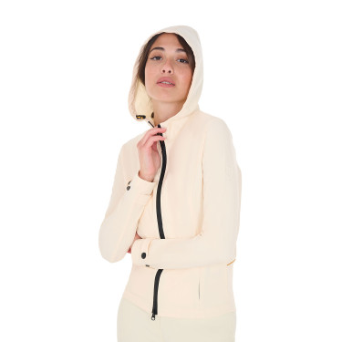 Taillierte Softshell-Jacke mit winddichtem Reißverschluss für Damen Equestro Antikweiß Beige