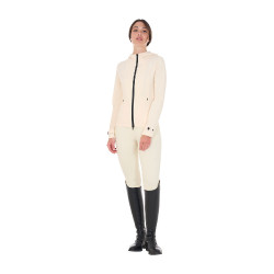 Taillierte Softshell-Jacke mit winddichtem Reißverschluss für Damen Equestro Antikweiß Beige