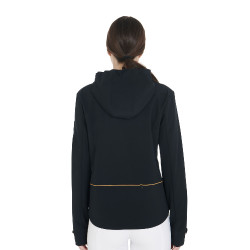 Taillierte Softshell-Jacke mit winddichtem Reißverschluss für Damen Equestro Schwarz Taillierte Softshell-Jacke mit winddichtem Reißverschluss für Damen Equestro Schwarz