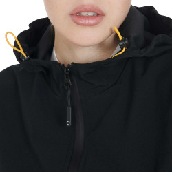 Taillierte Softshell-Jacke mit winddichtem Reißverschluss für Damen Equestro Schwarz Taillierte Softshell-Jacke mit winddichtem Reißverschluss für Damen Equestro Schwarz