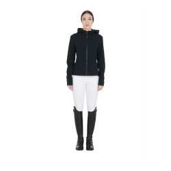 Taillierte Softshell-Jacke mit winddichtem Reißverschluss für Damen Equestro Schwarz Taillierte Softshell-Jacke mit winddichtem Reißverschluss für Damen Equestro Schwarz