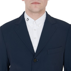 Wettkampfjacke für Herren aus perforiertem technischem Gewebe Equestro Marine Marineblau