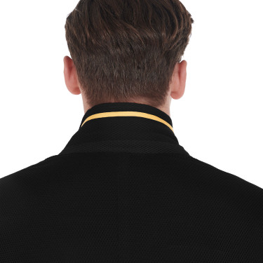 Wettkampfjacket perforiert Herren 3 Knöpfe Equestro Schwarz Wettkampfjacket perforiert Herren 3 Knöpfe Equestro Schwarz