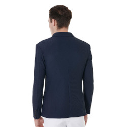 Wettkampfjacket perforiert Herren 3 Knöpfe Equestro Marine Marineblau