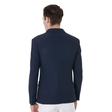 Wettkampfjacket perforiert Herren 3 Knöpfe Equestro Marine Marineblau