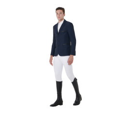 Wettkampfjacket perforiert Herren 3 Knöpfe Equestro Marine Marineblau