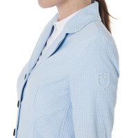 Wettkampfjacke perforiert Damen 4 Knöpfe Equestro Schwarz