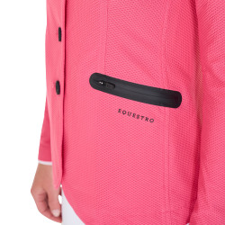 Wettkampfjacke perforiert Damen 4 Knöpfe Equestro Geißblatt Rosa
