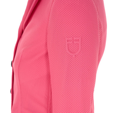 Wettkampfjacke perforiert Damen 4 Knöpfe Equestro Geißblatt Rosa