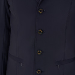 Wettkampfjacke Herren mit kontrastierend gesticktem Logo Equestro Marineblazer Marineblau