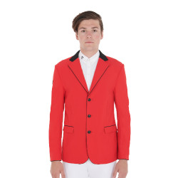 Wettkampfjacke Herren 3 Knöpfe Elegance Equestro Rot / Schwarz