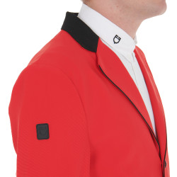 Wettkampfjacke Herren 3 Knöpfe Elegance Equestro Rot / Schwarz