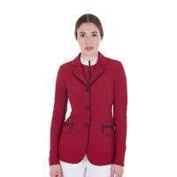 Wettkampfjacke Damen aus technischem Stretchstoff Equestro Schwarz