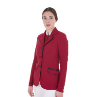 Wettkampfjacke Damen aus technischem Stretchstoff Equestro Schwarz