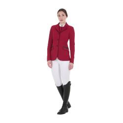Wettkampfjacke Damen aus technischem Stretchstoff Equestro Roller Beige