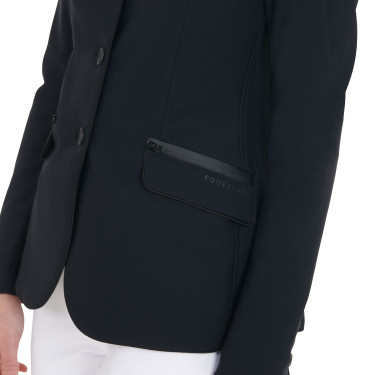 Wettkampfjacke Damen aus technischem Stretchstoff Equestro Schwarz