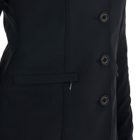 Wettkampfjacke Damen mit kontrastbesticktem Logo Equestro Schwarz