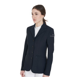 Chaqueta de concurso para mujer con corte anatómico de 4 botones Active Equestro Marine Marineblau